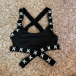 Excision strappy crop top; S